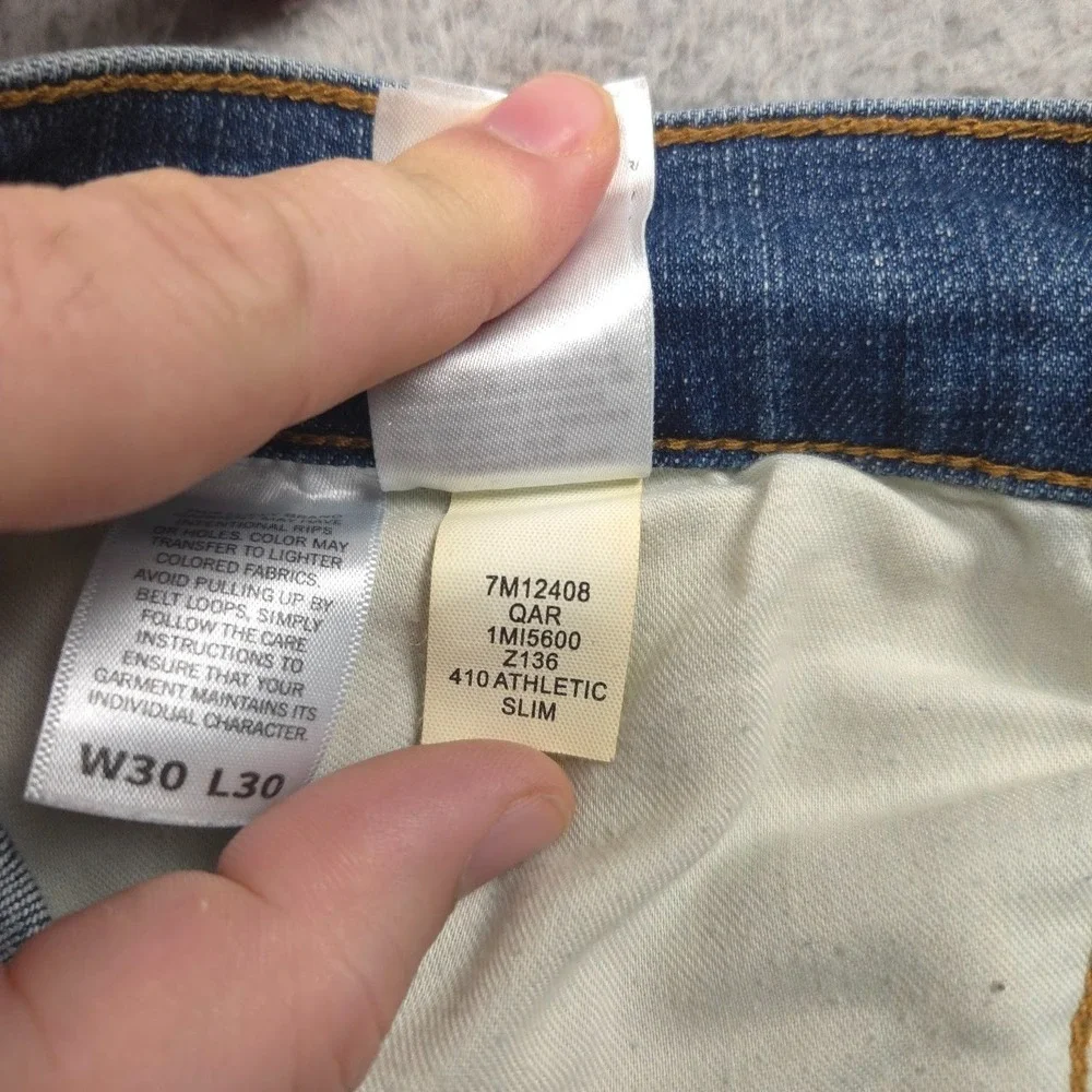 Lucky Brand 410 Athletic Slim Jeans Mens 30x30 Blue Stretch Denim Pants